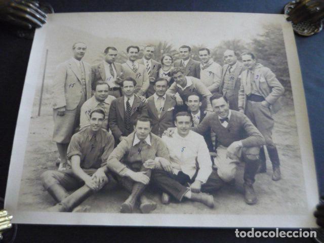 Cine: HOLLYWOOD JUAN DE LANDA CON ACTORES PELICULA EN PRESIDIO 1930 ANTIGUA FOTOGRAFIA ORIGINAL 20 X 25