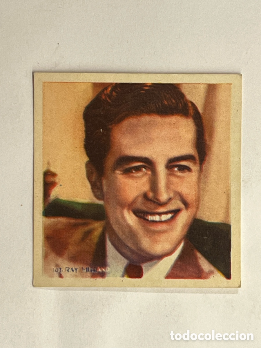 Cine: Ray Milland, Colecci&oacute;n Artistas de cine - Cromo. Sin publicidad