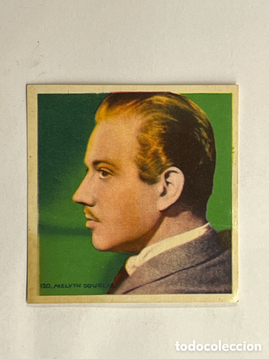 Cine: Melvyn Douglas, Colecci&oacute;n Artistas de cine - Cromo. Sin publicidad