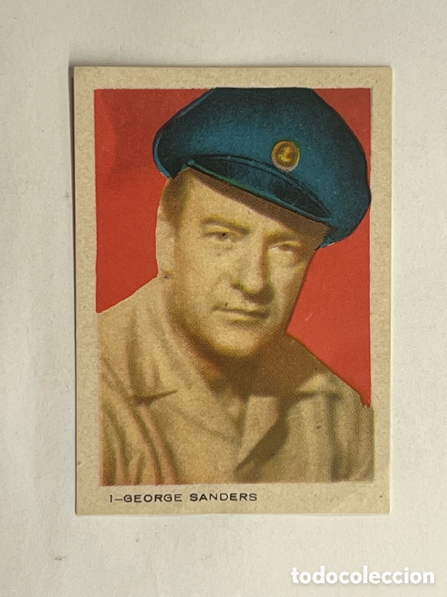 Cine: Georges Sanders, Colecci&oacute;n Artistas de cine - Cromo. Sin publicidad