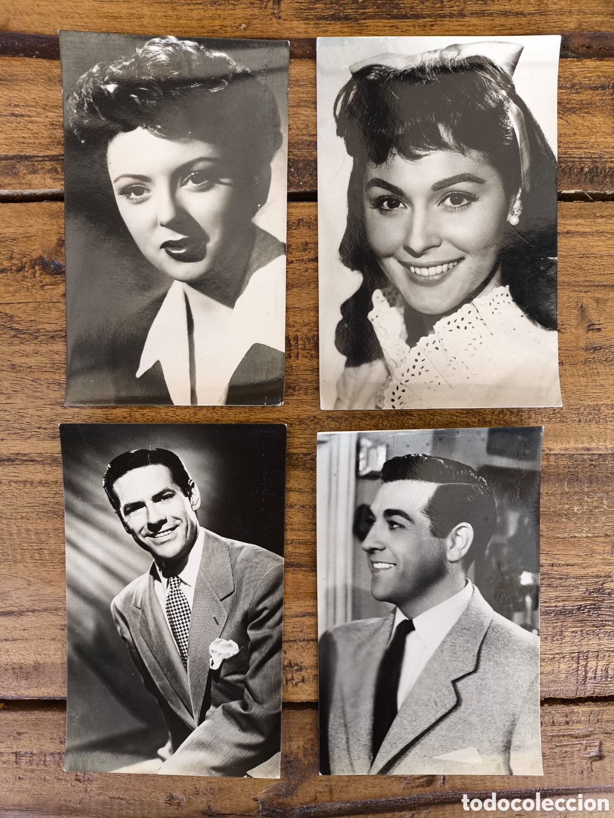 Cine: Lote antiguas fotograf&iacute;as fotocromos tarjeta cine Elena Espejo Paquita Rico Mario Cabr&eacute; Luis Mariano
