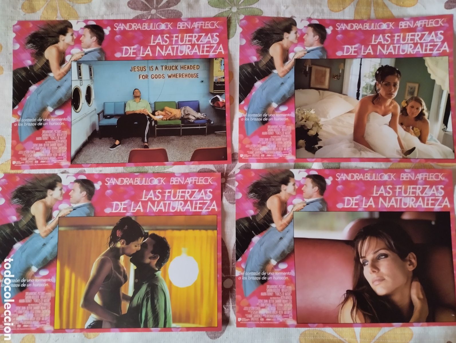 Cine: 12 FOTOCROMOS - LAS FUERZAS DE LA NATURALEZA - SET COMPLETO - SANDRA BULLOCK