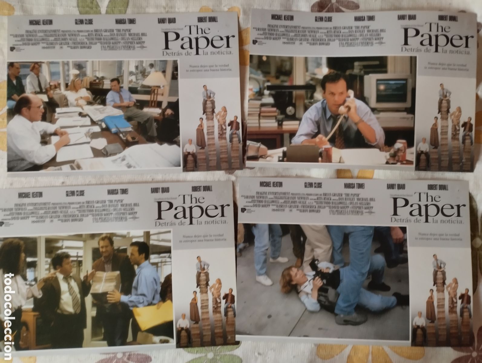 Cine: 12 FOTOCROMOS - THE PAPER DETR&Aacute;S DE LA NOTICIA - SET COMPLETO