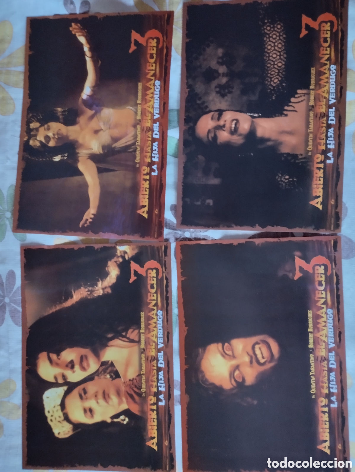 Cine: 12 FOTOCROMOS - ABIERTO HASTA EL AMANECER LA HIJA DEL VERDUGO - SET COMPLETO