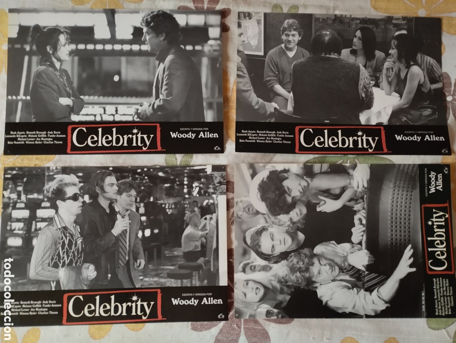 Kino: 12 FOTOCROMOS - CELEBRITY - SET COMPLETO - WOODY ALLEN