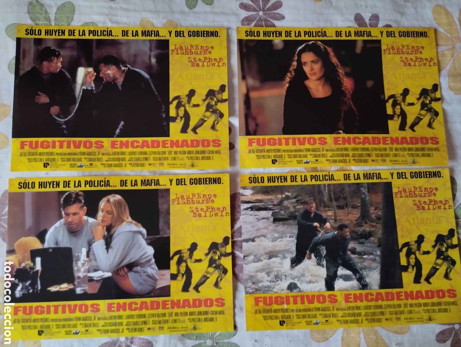 Cine: 12 FOTOCROMOS - FUGITIVOS ENCADENADOS - SET COMPLETO