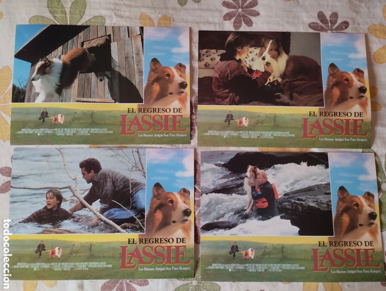 Cine: 12 FOTOCROMOS - EL REGRESO DE LASSIE - SET COMPLETO