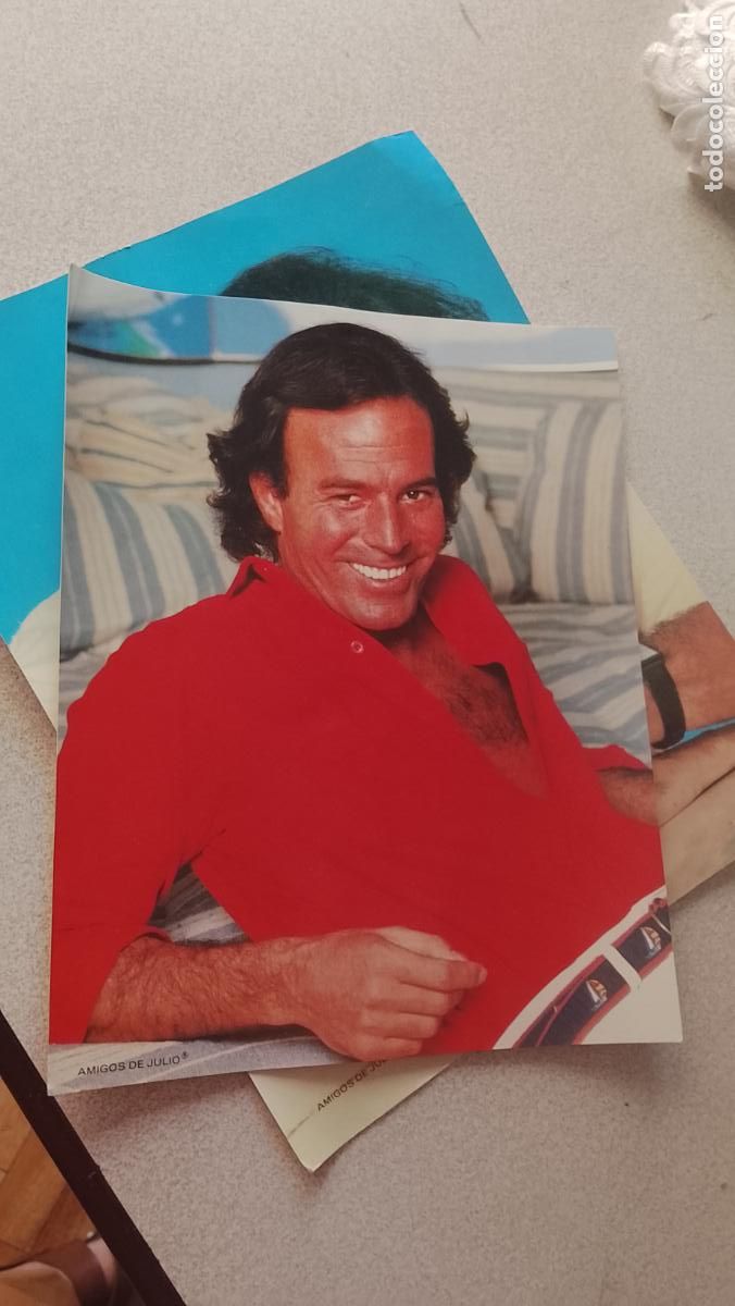 Cine: fotocromo grande julio iglesias, fotos fans