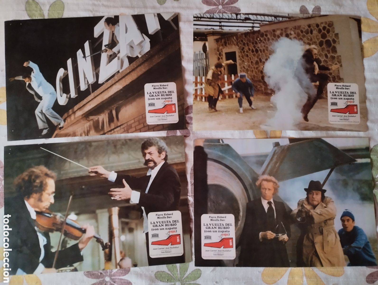 Cine: 12 FOTOCROMOS - LA VUELTA DEL GRAN RUBIO - SET COMPLETO