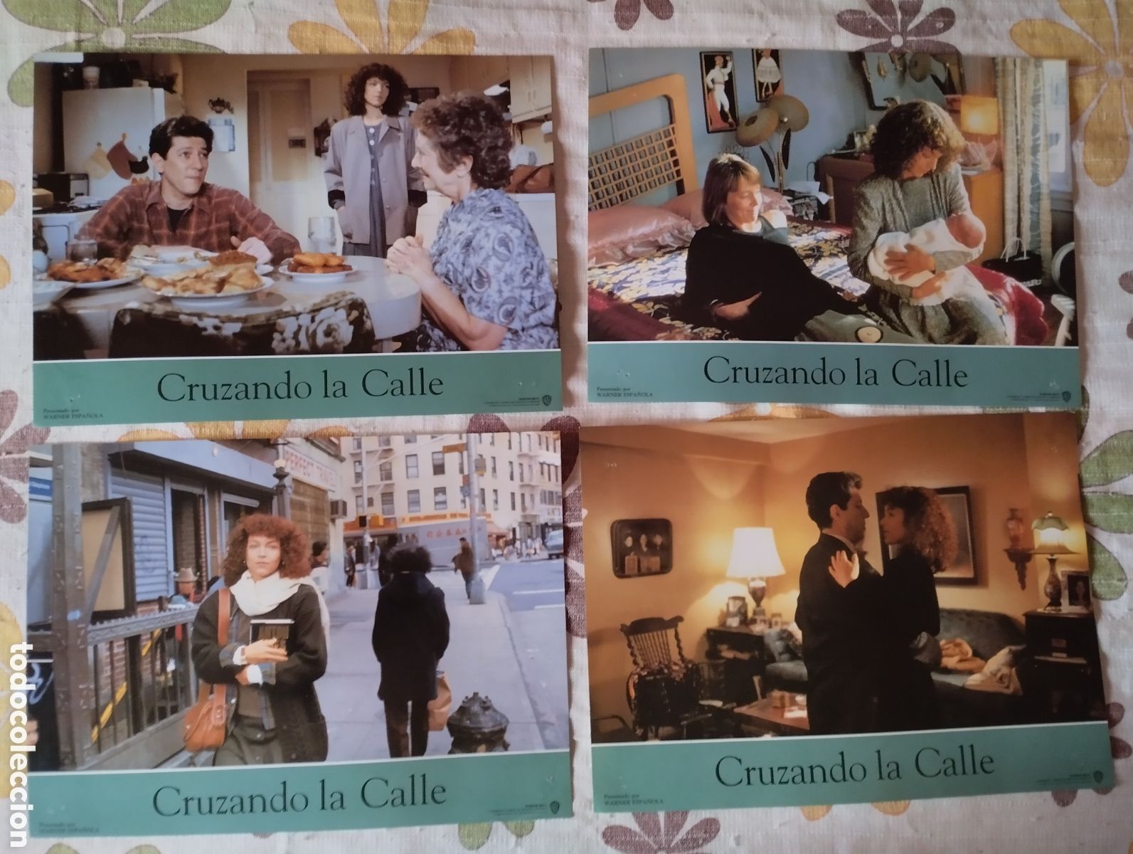 Cine: 12 FOTOCROMOS - CRUZANDO LA CALLE - SET COMPLETO