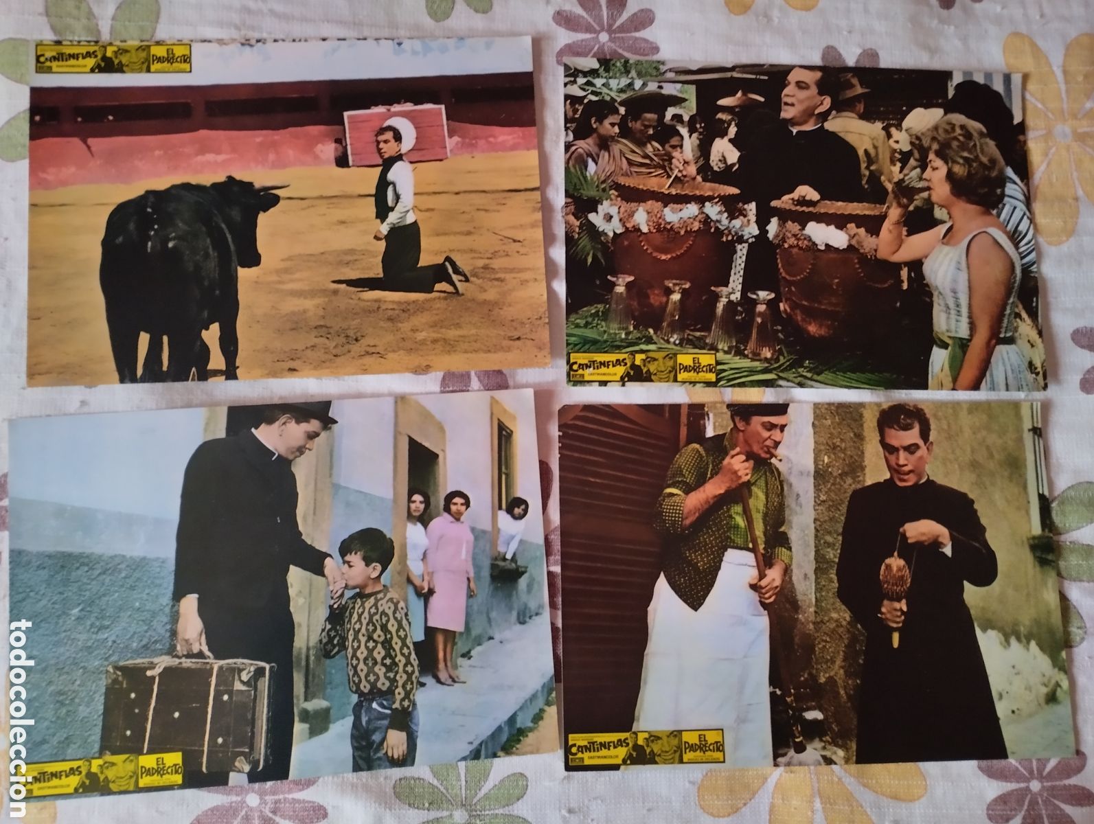 Cine: 12 FOTOCROMOS - EL PADRECITO - SET COMPLETO - CANTINFLAS