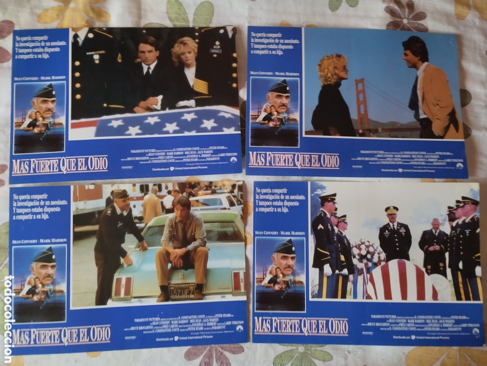 Cine: 12 FOTOCROMOS - MAS FUERTE QUE EL ODIO - SET COMPLETO