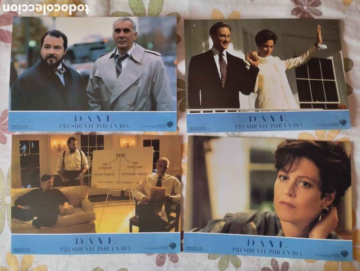 Cine: 12 FOTOCROMOS - DAVE PRESIDENTE POR UN DIA - SET COMPLETO