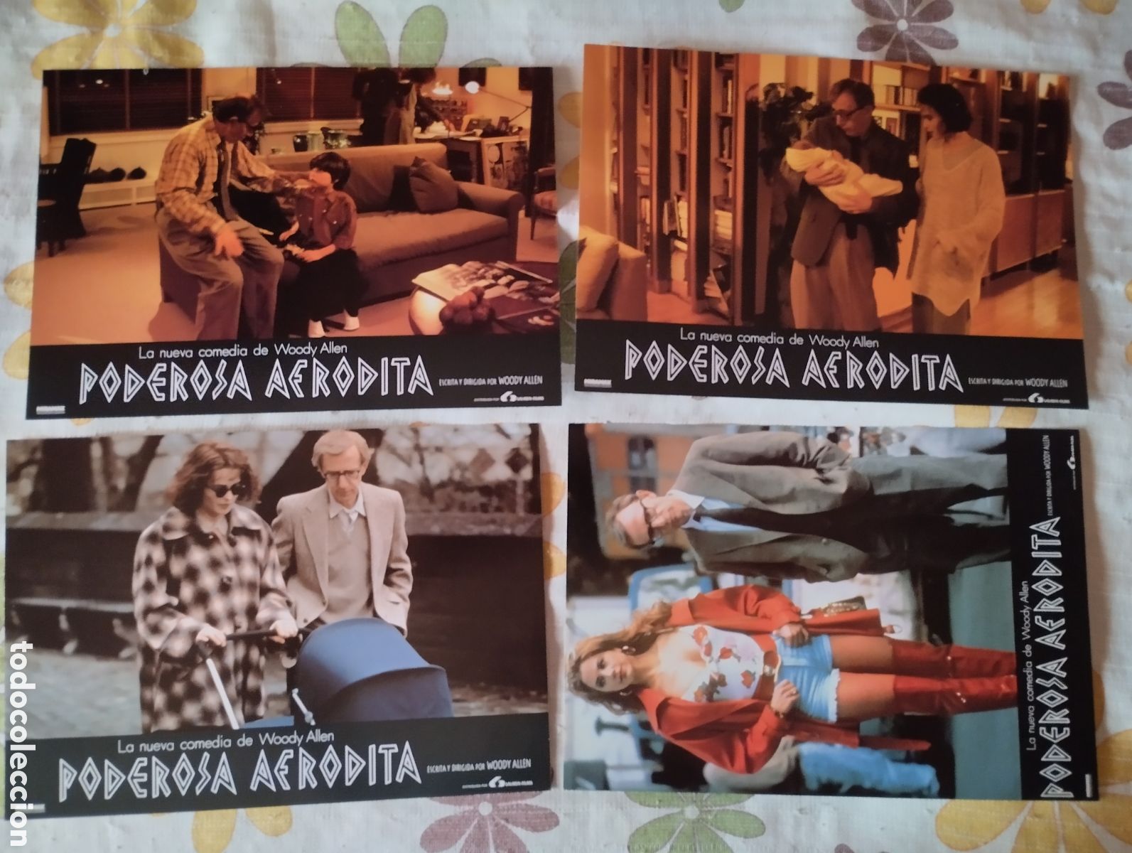 Cine: 12 FOTOCROMOS - PODEROSA AFRODITA - SET COMPLETO - WOODY ALLEN