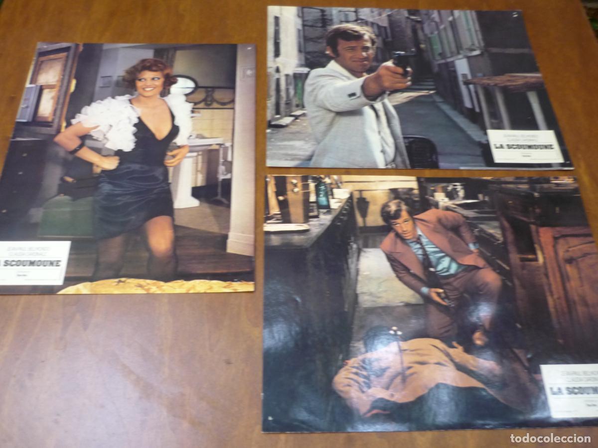 Cine: el clan de los marselleses - 3 fotocromos color orig. francia jean paul belmondo claudia cardinale