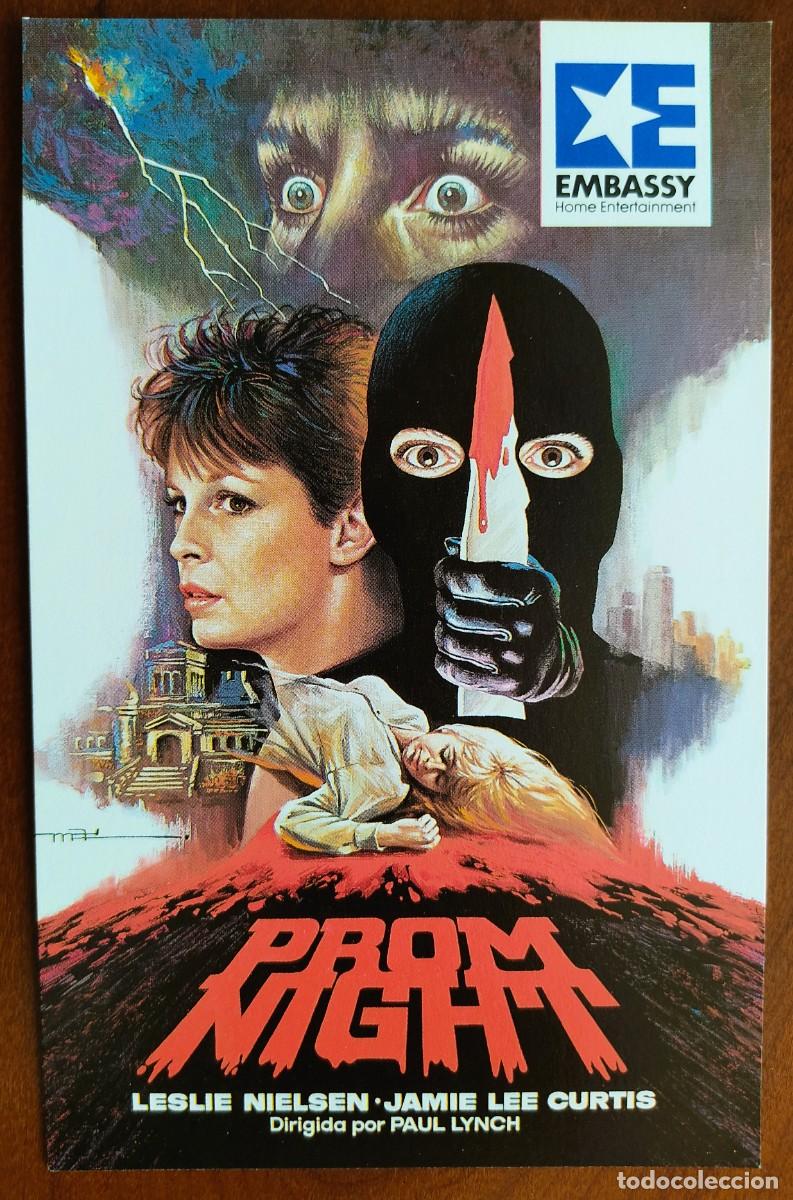 Cine: POSTAL DE CINE PROM NIGHT CON JAMIE LEE CURTIS - AVCO EMBASSY PICTURE A&Ntilde;O 1980