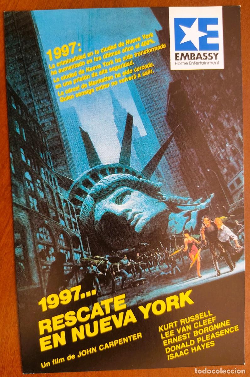 Cine: POSTAL DE CINE 1997... RESCATE EN NUEV YORK CON KURT RUSSELL - AVCO EMBASSY PICTURE A&Ntilde;O 1981
