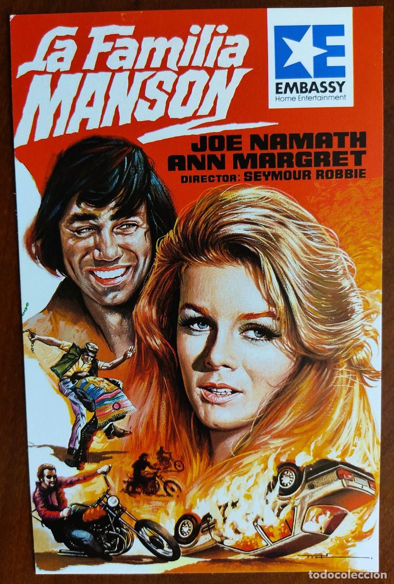 Cine: POSTAL DE CINE LA FAMILIA MANSON CON JOE NAMATH - AVCO EMBASSY PICTURE A&Ntilde;O 1970