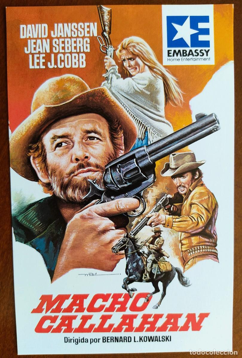 Cine: POSTAL DE CINE MACHO CALLAHAN CON DAVID JANSSEN - AVCO EMBASSY PICTURE A&Ntilde;O 1970