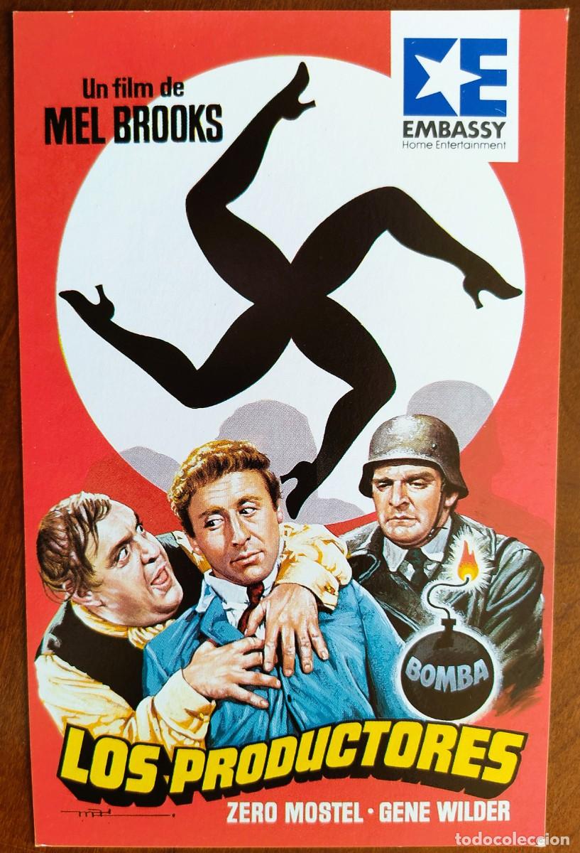 Cine: POSTAL DE CINE LOS PRODUCTORES CON ZERO MOSTEL - AVCO EMBASSY PICTURE A&Ntilde;O 1981