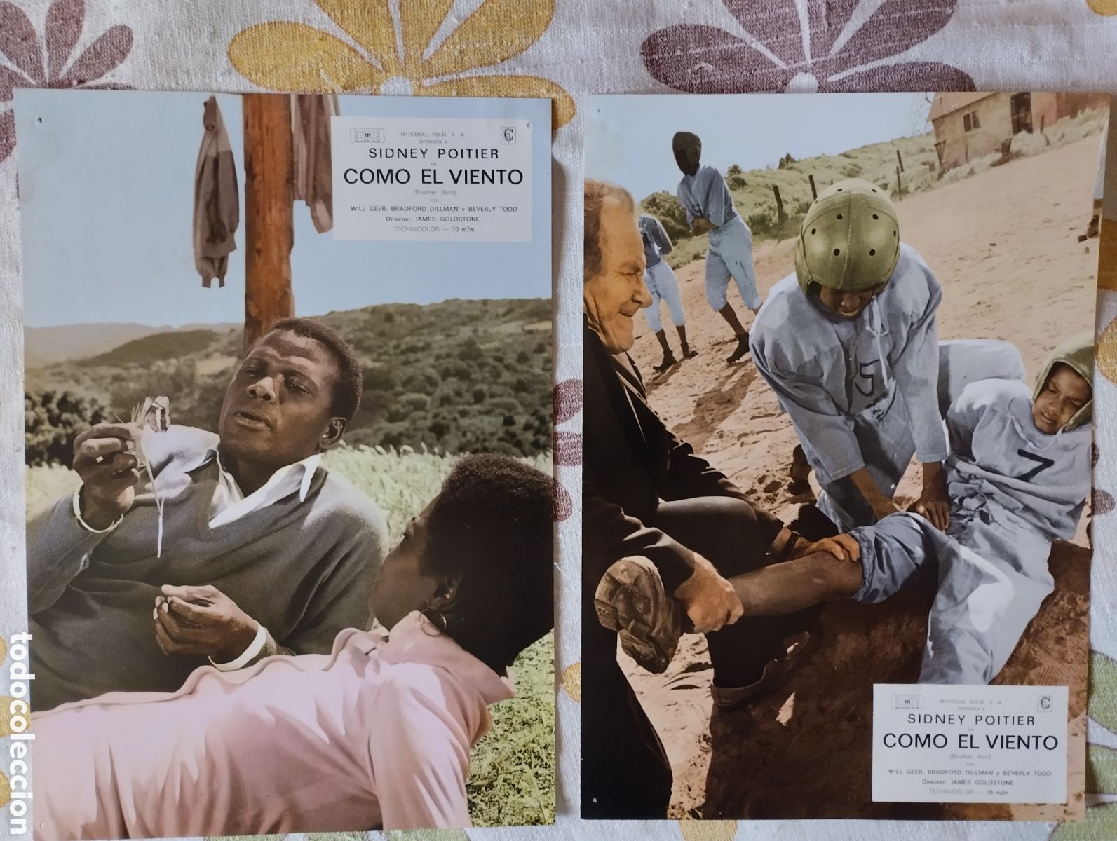 Cinema: 12 FOTOCROMOS - COMO EL VIENTO - SET COMPLETO - SIDNEY POITIER