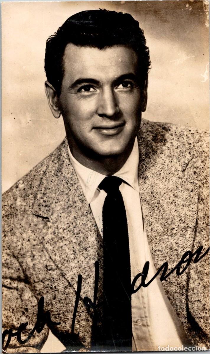 Cine: Rock Hudson - Sin datos - Reverso sin imprimir - 137x82mm - Aut&oacute;grafo (parcial) impreso