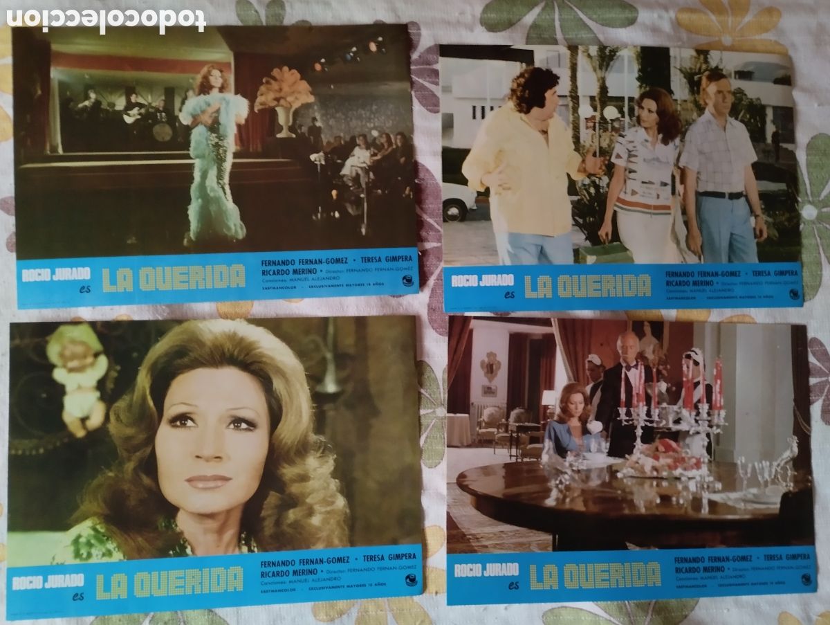 Cine: 12 FOTOCROMOS - LA QUERIDA - SET COMPLETO - ROC&Iacute;O JURADO