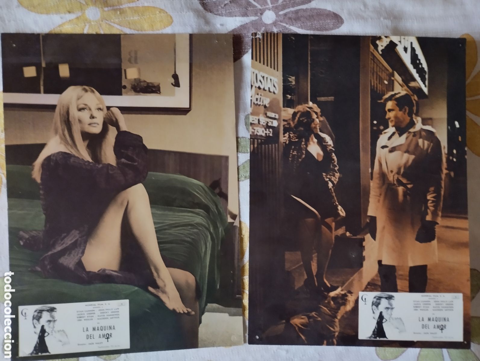 Cine: 12 FOTOCROMOS - LA M&Aacute;QUINA DEL AMOR - SET COMPLETO