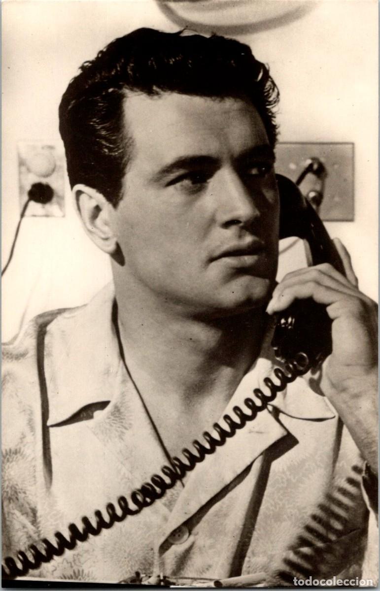 Cine: Rock Hudson - Hoy como ayer - Universal - Raker 5598 - 139x90mmn - Camisa Veraniega - Tel&eacute;fono