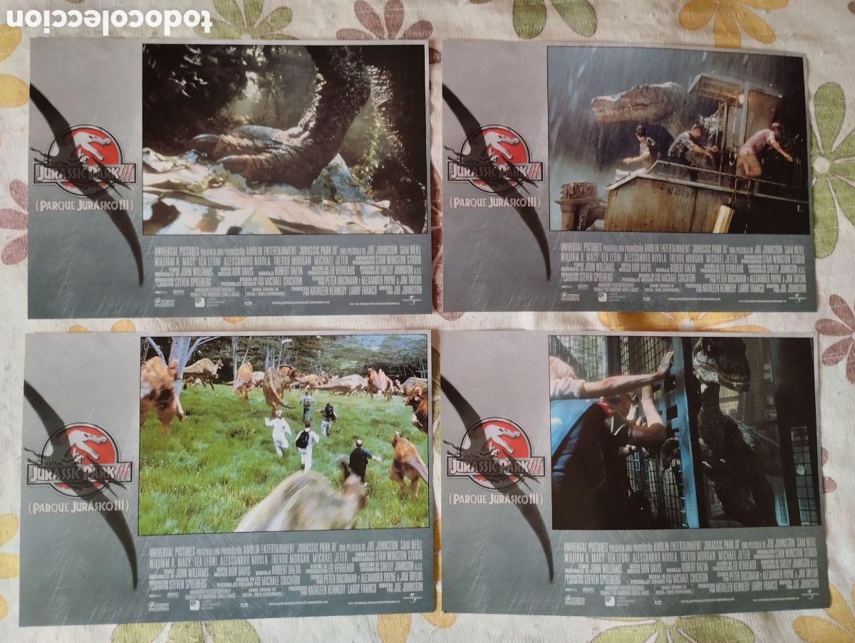 Cine: 12 FOTOCROMOS - PARQUE JURASIKO 3 - SET COMPLETO