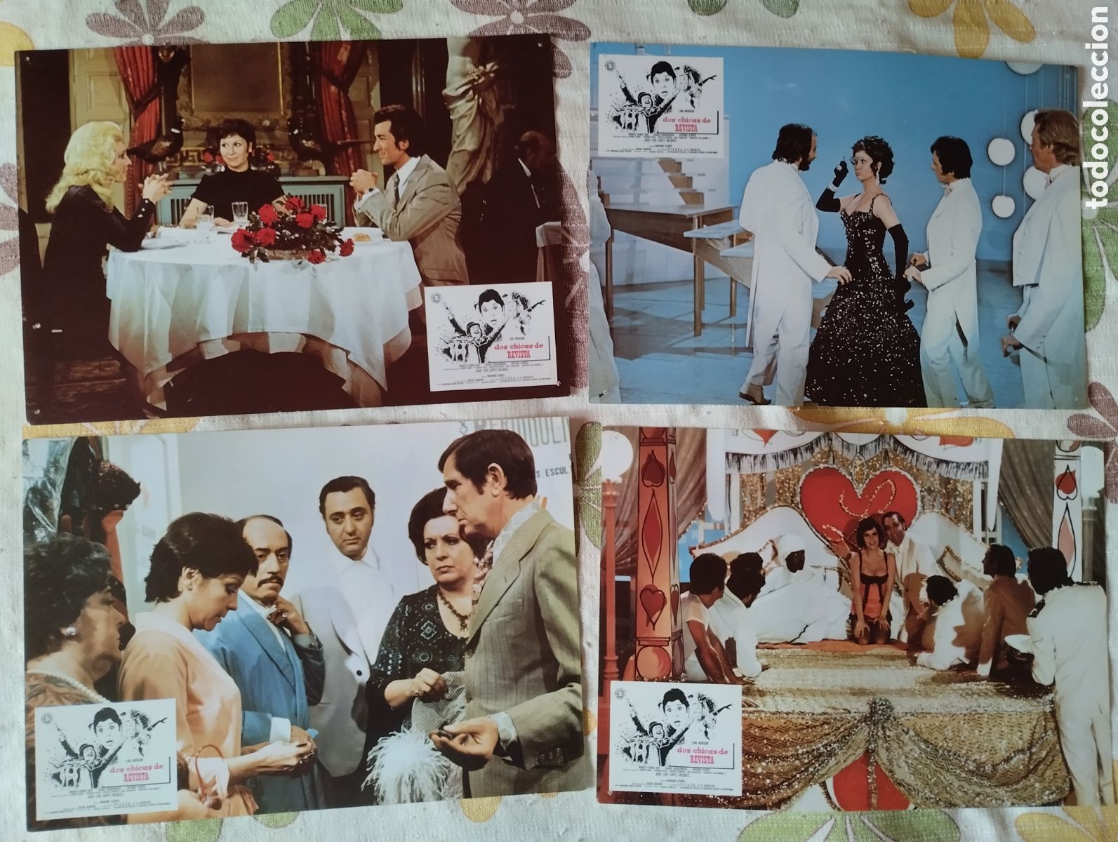 Cine: 12 FOTOCROMOS - DOS CHICAS DE REVISTA - SET COMPLETO - LINA MORGAN
