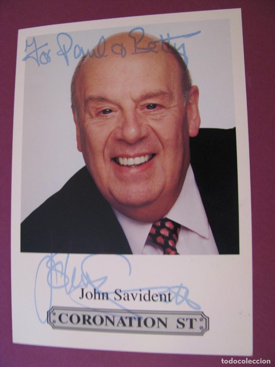 Cine: TARJETA O POSTAL DEL ACTOR JOHN SAVIDENT. FIRMADA, AUTOGRAFO.