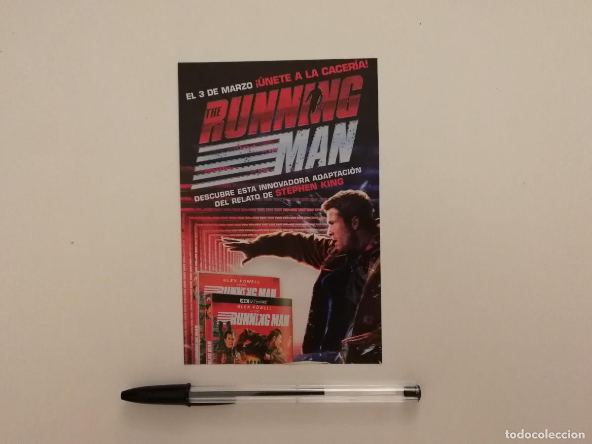 Cine: TARJETA ACARTONADA -10*15- RUNNING MAN - CIENCIA FICCION - GLEN POWELL