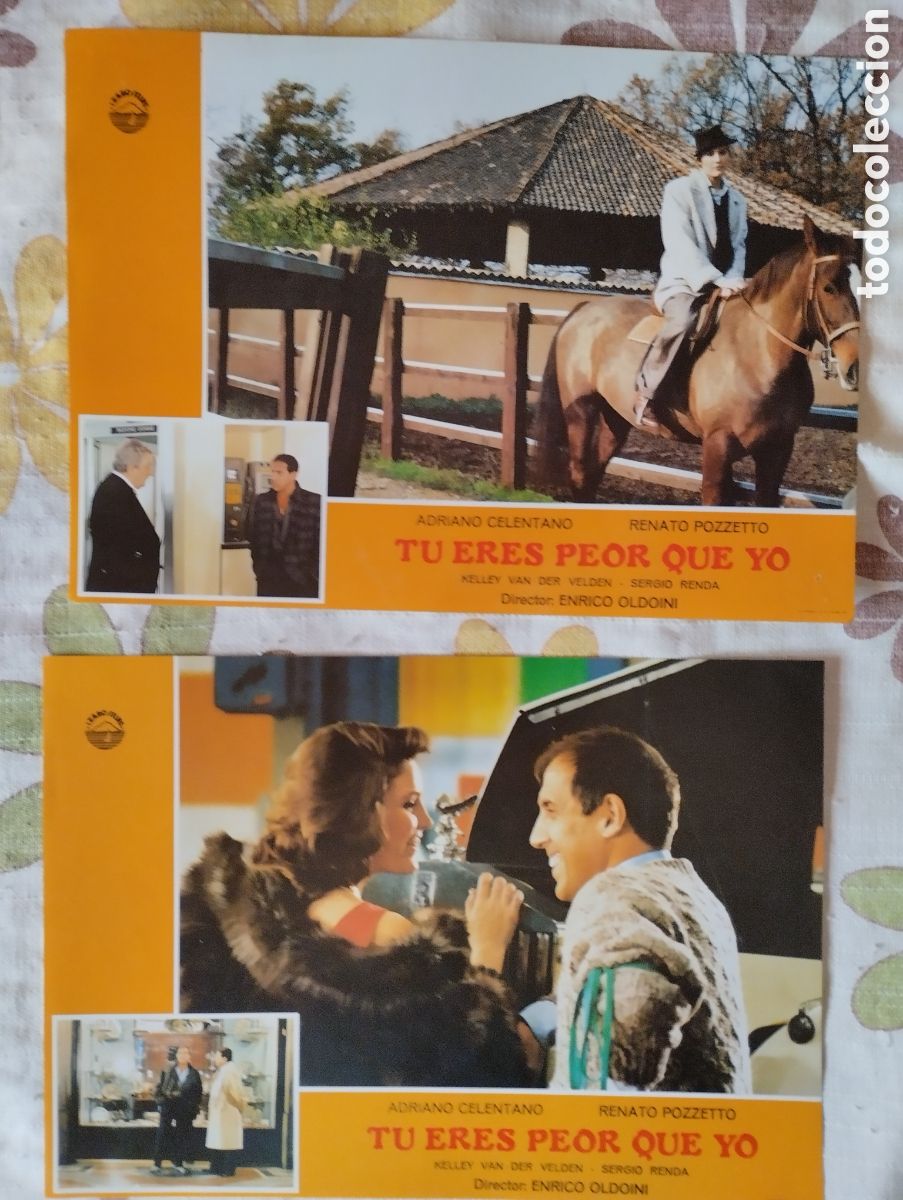 Cine: 10 FOTOCROMOS - TU ERES PEOR QUE YO -ADRIANO CELENTANO