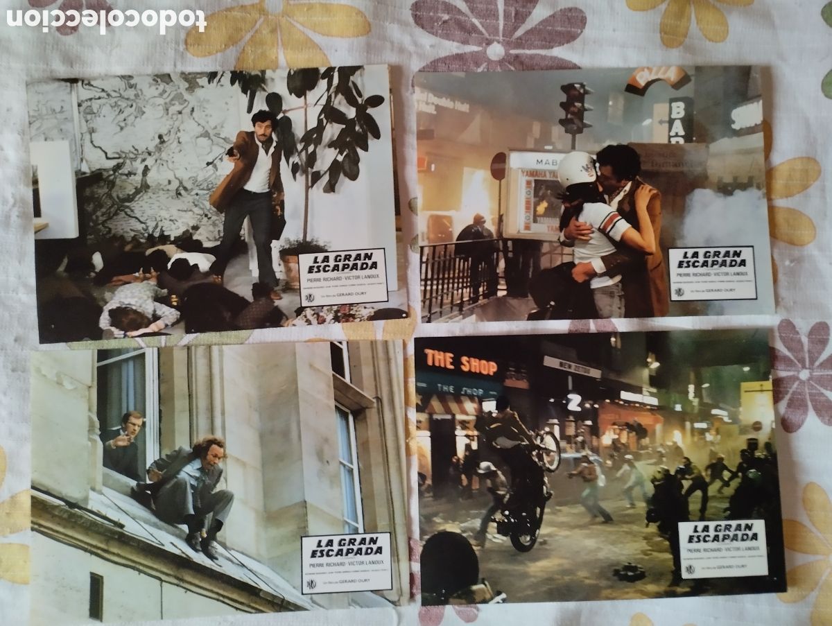 Cine: 12 FOTOCROMOS - LA GRAN ESCAPADA - SET COMPLETO