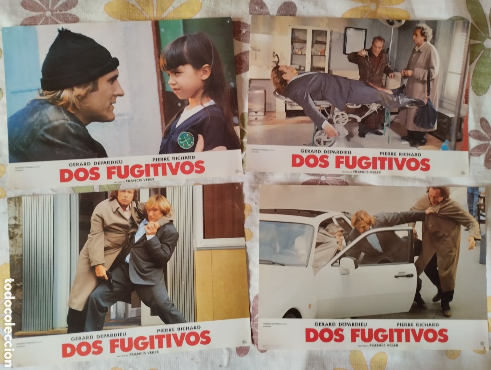 Cine: 24 FOTOCROMOS - DOS FUGITIVOS Y TRES FUGITIVOS - SETS COMPLETOS - GERARD DEPARDIEU