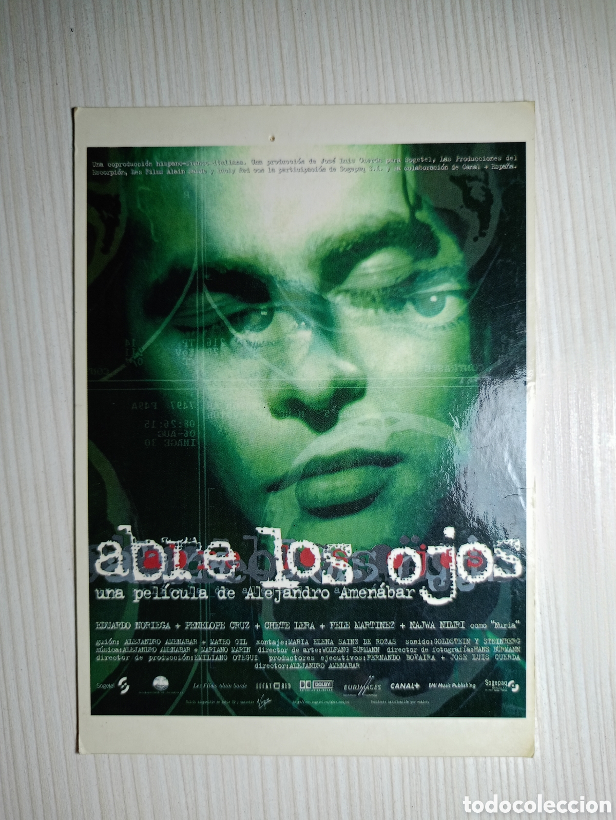 Cine: POSTAL 10*15 - ABRE LOS OJOS - CINE ESPA&Ntilde;OL - EDUARDO NORIEGA