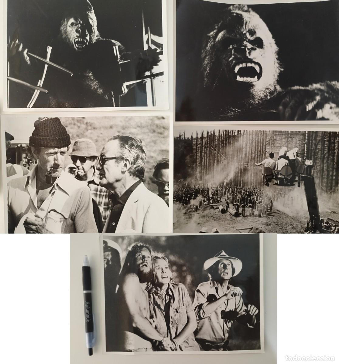 Cine: Lote 5 Fotograf&iacute;as Originales de Prensa: KING KONG (1976) - Dino De Laurentiis / John Guillermin