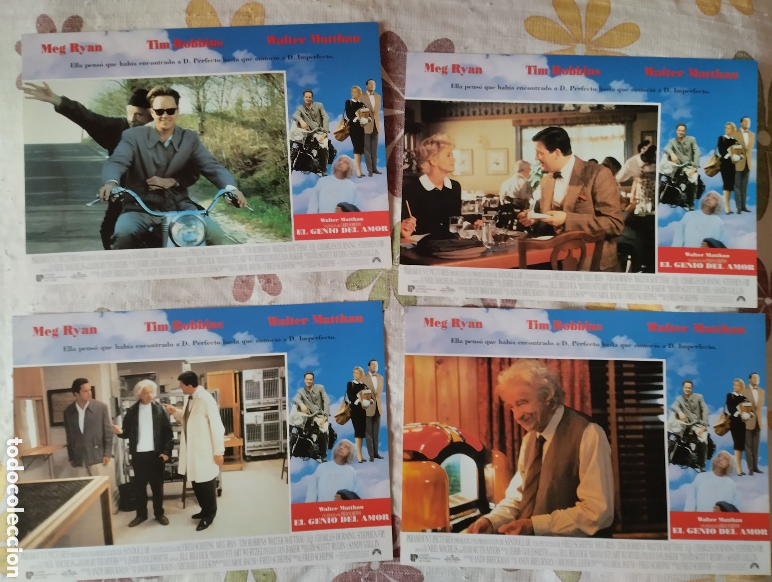 Cine: 12 FOTOCROMOS - EL GENIO DEL AMOR - SET COMPLETO - WALTER MATHAU