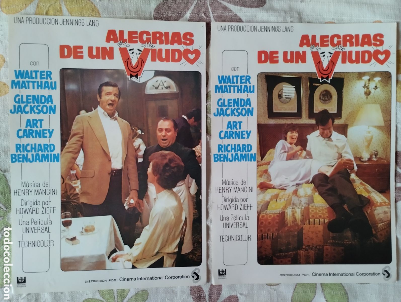 Cine: 12 FOTOCROMOS - ALEGRIAS DE UN VIUDO - SET COMPLETO - WALTER MATHAU
