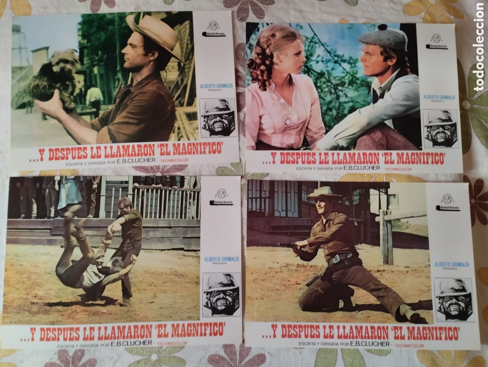 Cine: 12 FOTOCROMOS - Y DESOUES LE LLAMARON EL MAGNIFICO - SET COMPLETO