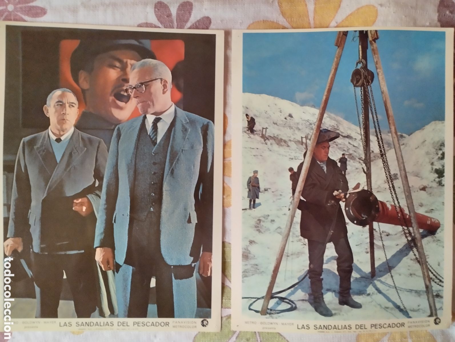 Cine: 11 FOTOCROMOS - LAS SANDALIAS DEL PESCADOR - ANTHONY QUINN