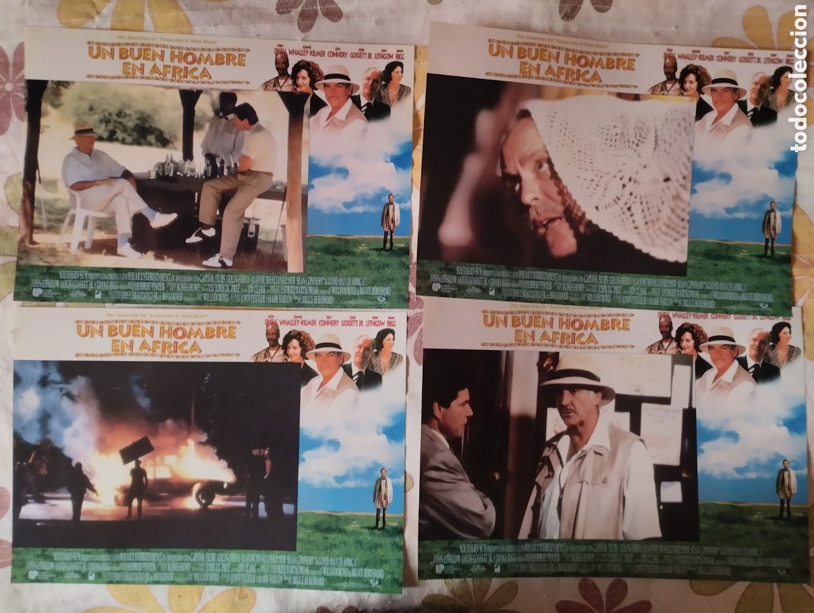 Cine: 12 FOTOCROMOS - UN BUEN HOMBRE EN AFRICA - SET COMPLETO - SEAN CONNERY