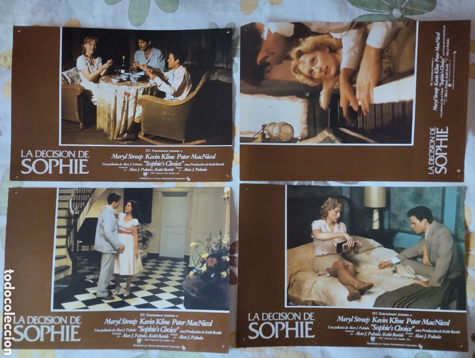 Cine: 12 FOTOCROMOS - LA DECISION DE SOPHIE - SET COMPLETO - MERLY STREEP