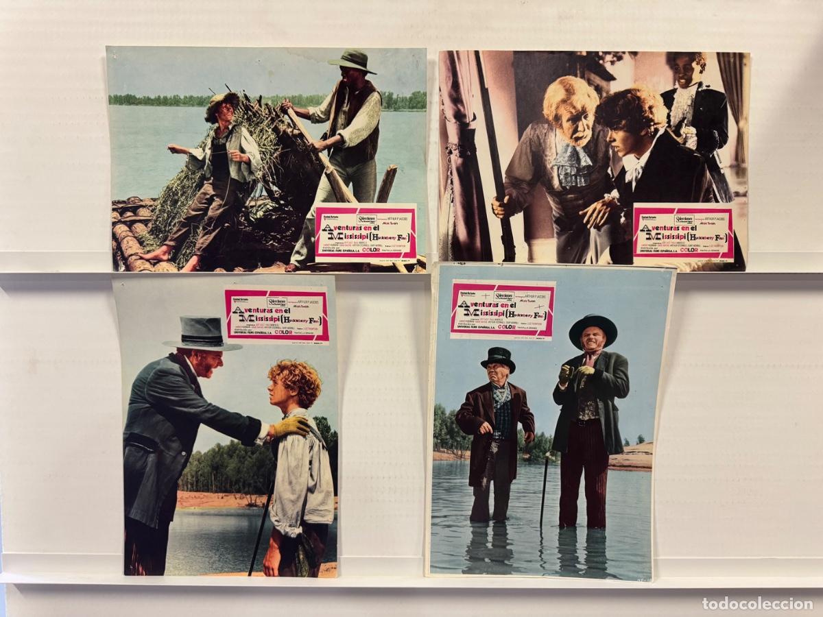 Cine: Aventuras en el Mississipi, Jeff East, Paul Winfield, 4 FOTOCROMOS