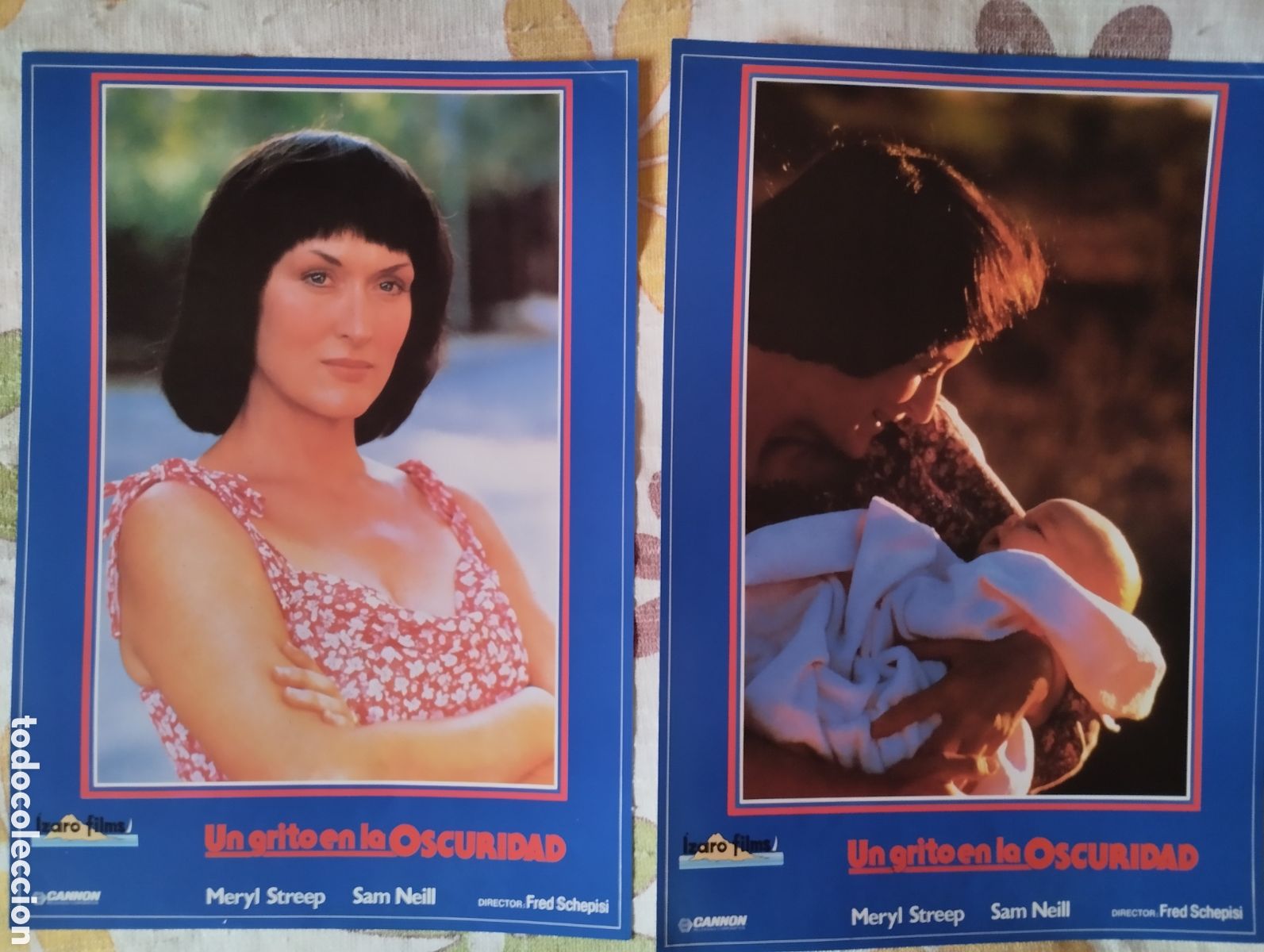 Cine: 12 FOTOCROMOS - UN GRITO EN LA OSCURIDAD - SET COMPLETO - MERLY STREEP