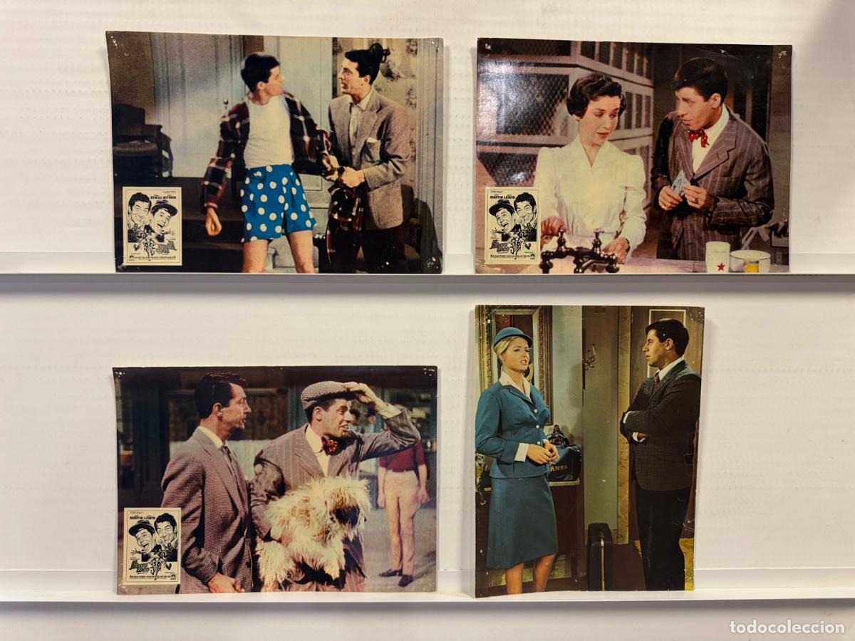 Cine: El jinete loco, Dean Martin, Jerry Lewis, 4 FOTOCROMOS
