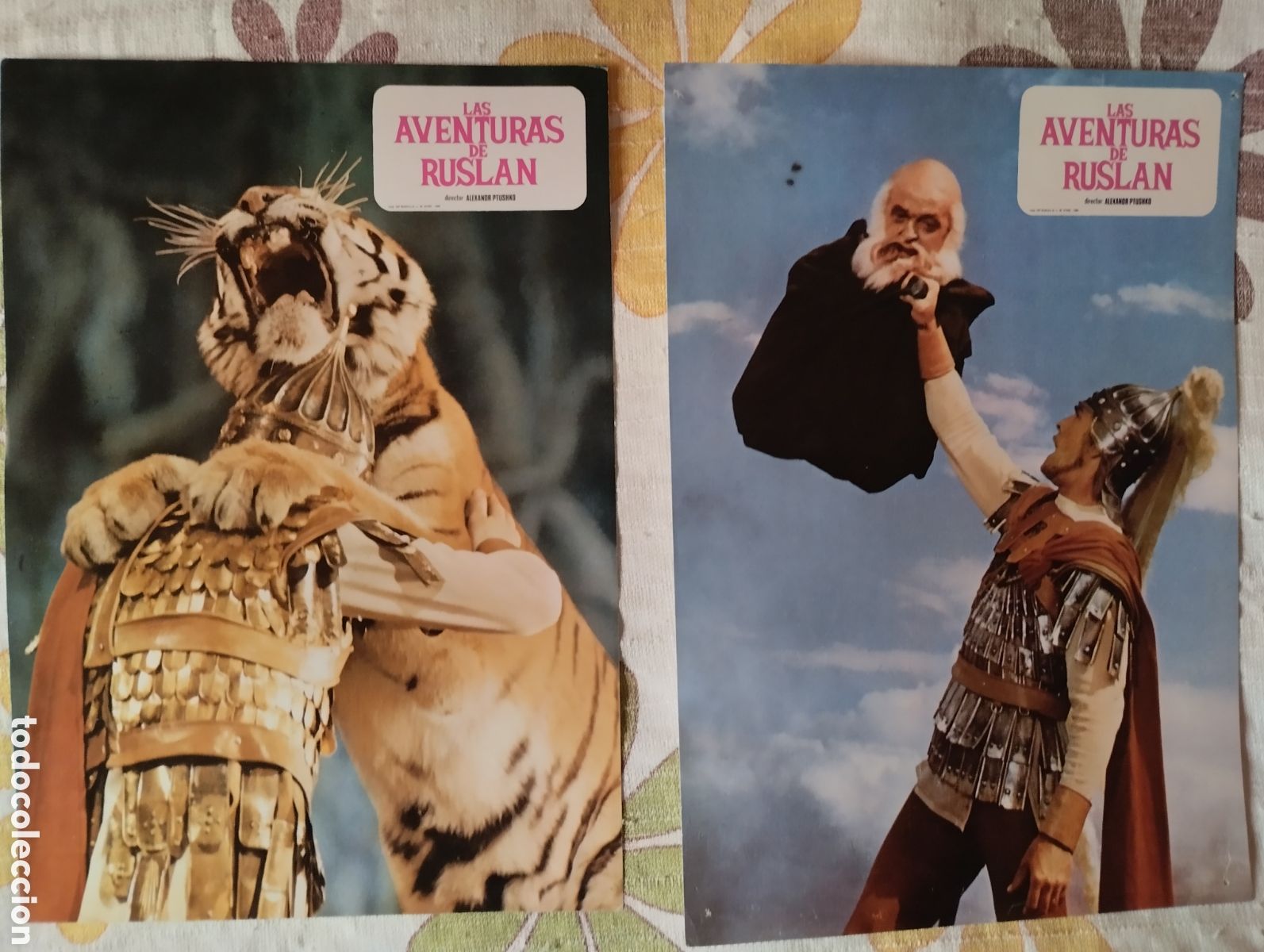 Cine: 12 FOTOCROMOS - LAS AVENTURAS DE RUSLAN - SET COMPLETO