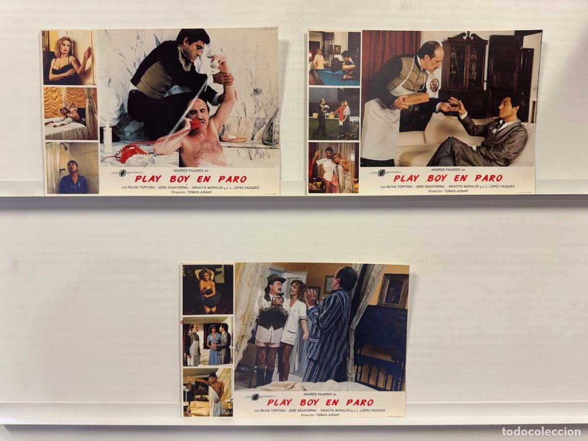 Cine: Play Boy en paro, Andres Pajares, Silvia Tortosa, 3 FOTOCROMOS