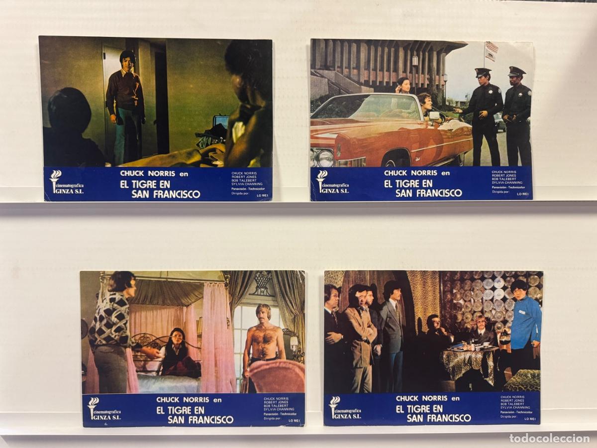Cine: El tigre en San Francisco, Chuck Norris, Robert Jones, 4 FOTOCROMOS